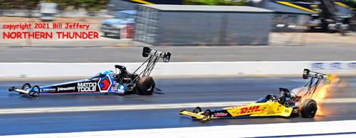 TF - Shawn Langdon (near lane) vs Antron Brown (far 
lane)